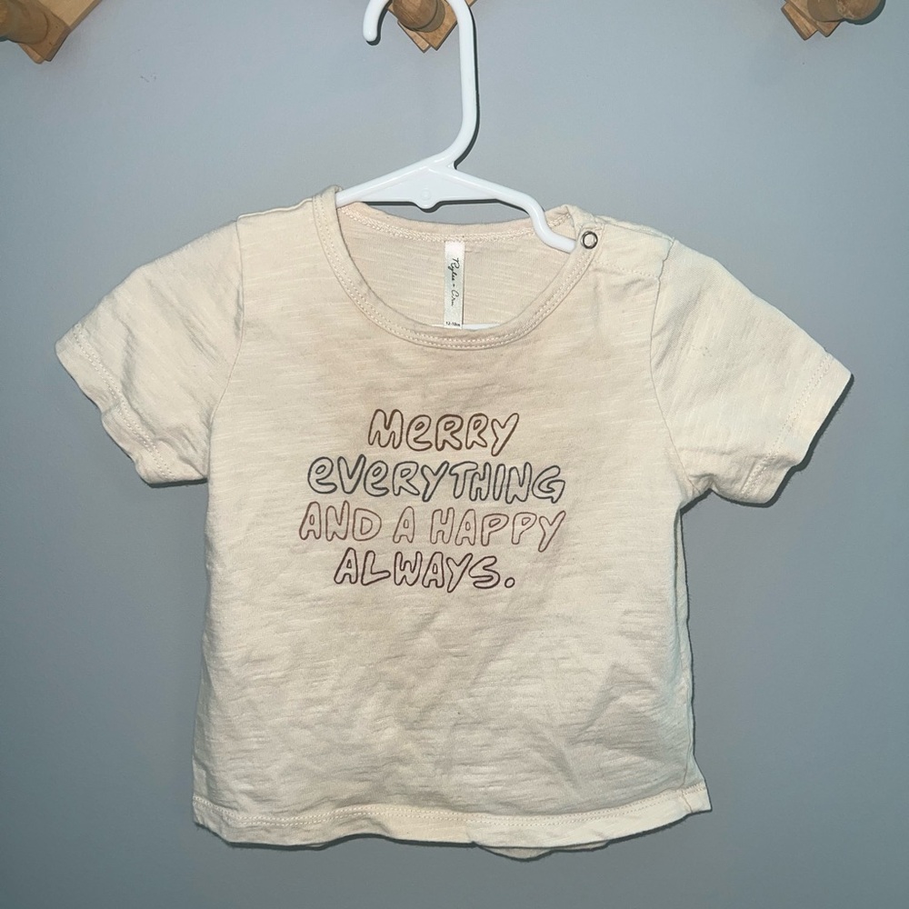 Rylee + Cru t-shirt merry everything and a happy always
